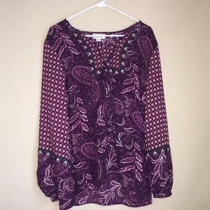 Dressbarn purple design blouse